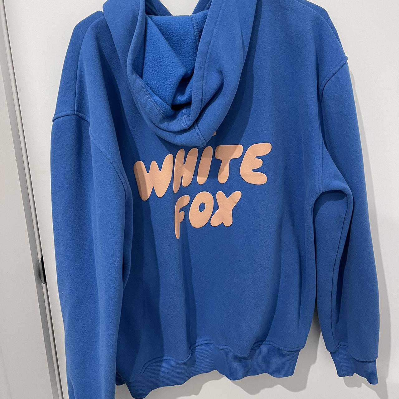 White Fox Hoodie Barely worn Still fleecy on the... - Depop