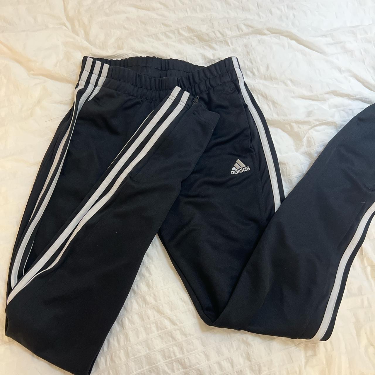 Adidas track pants/joggers in womens XS Zippers at... - Depop