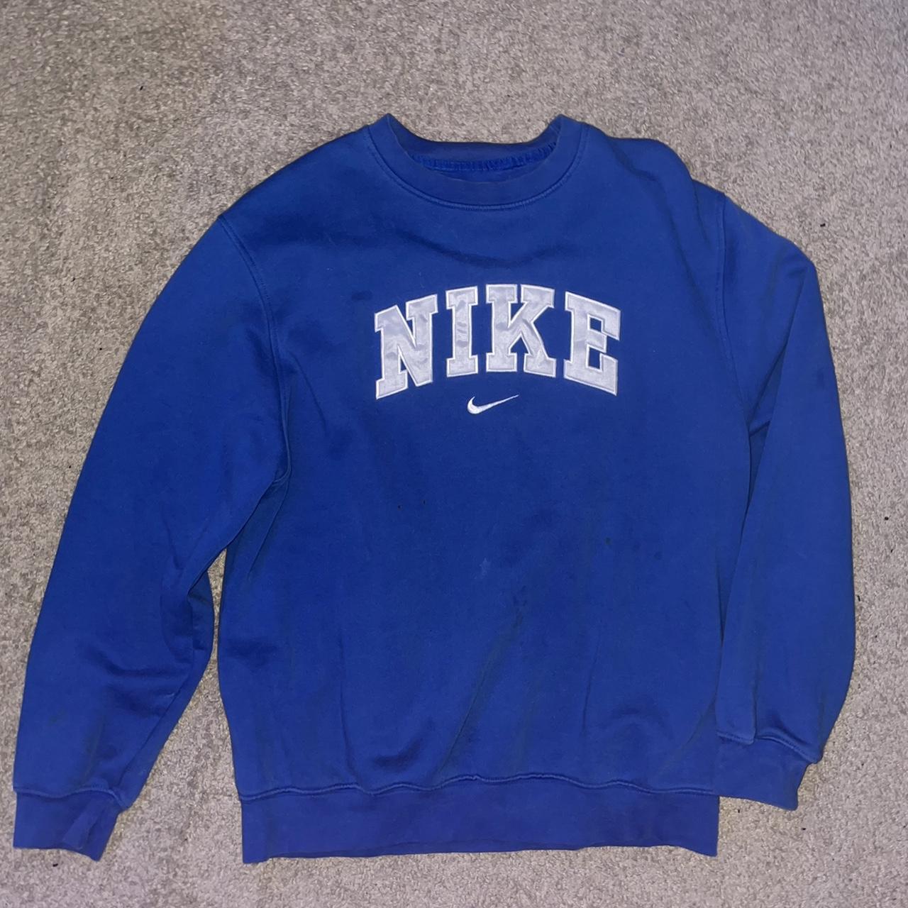 Blue nike vintage sweatshirt Depop