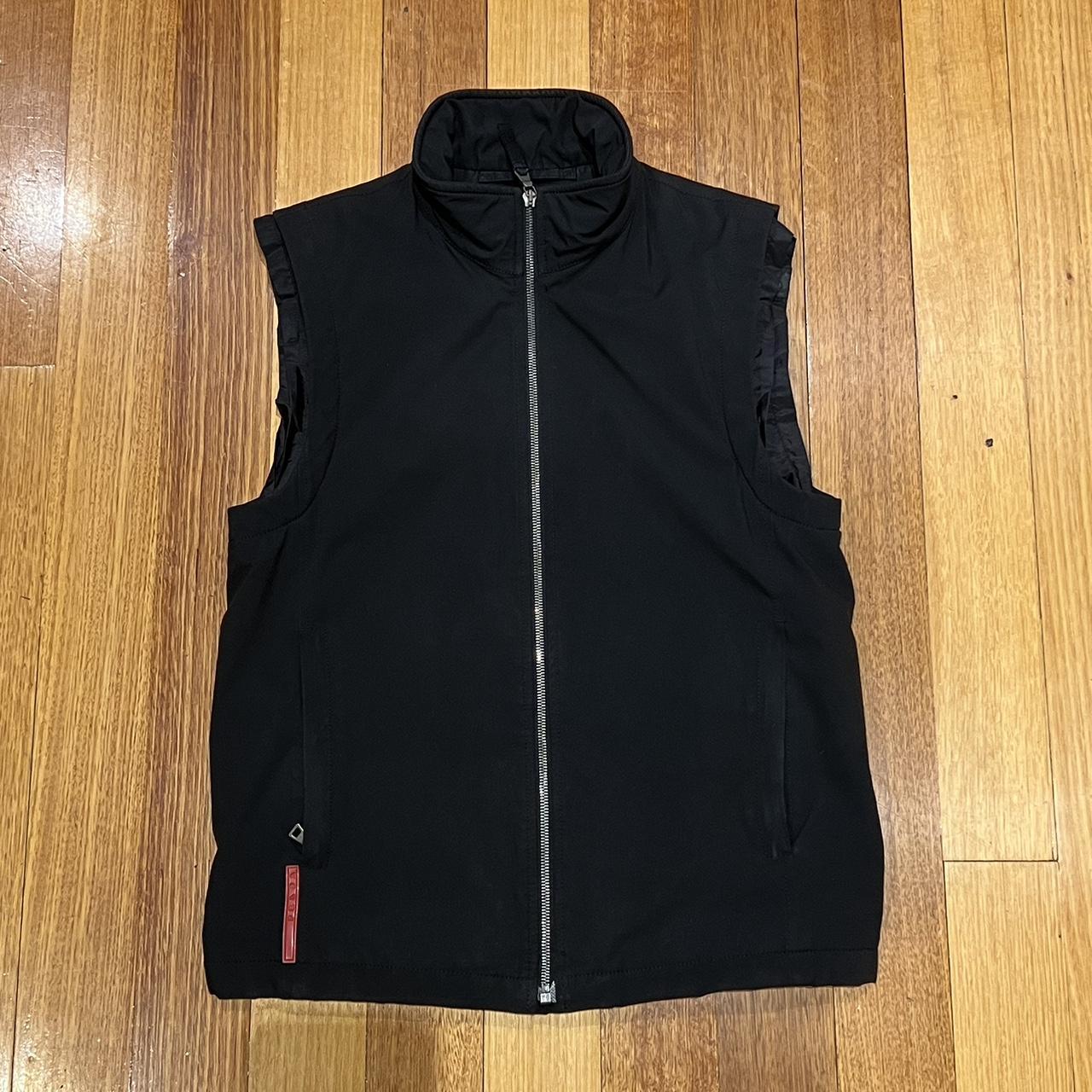 Prada Men's Black Gilet | Depop