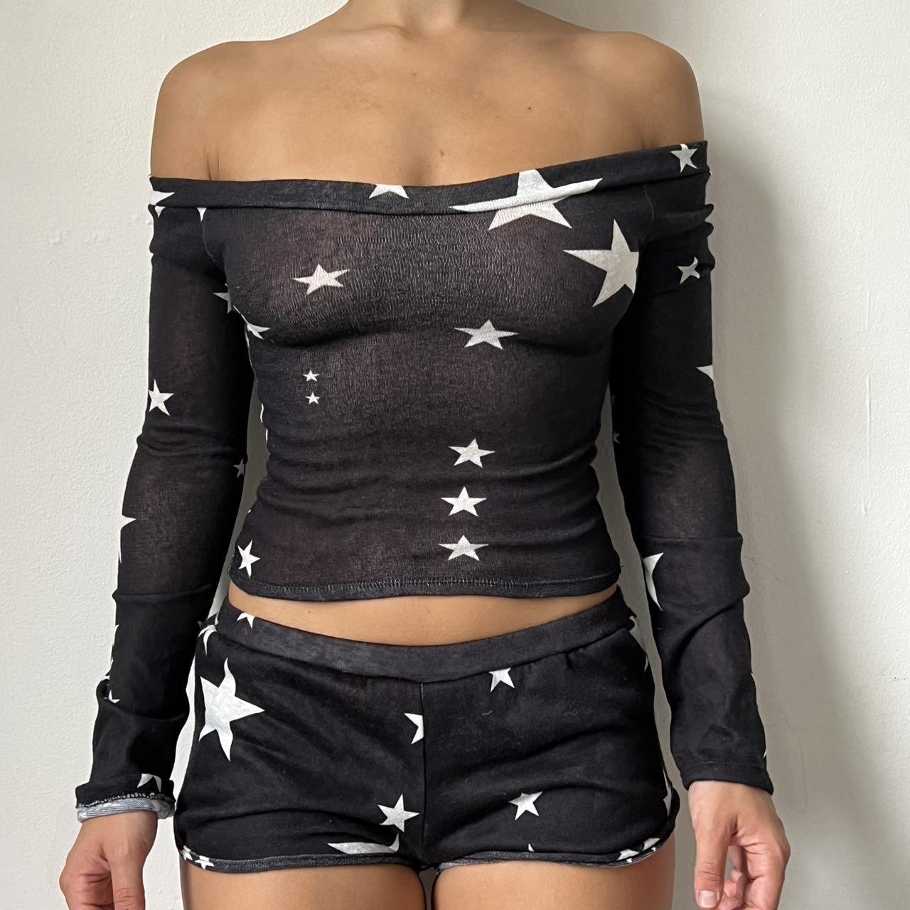 Shorts + Top star set from Omighty only worn once,... - Depop