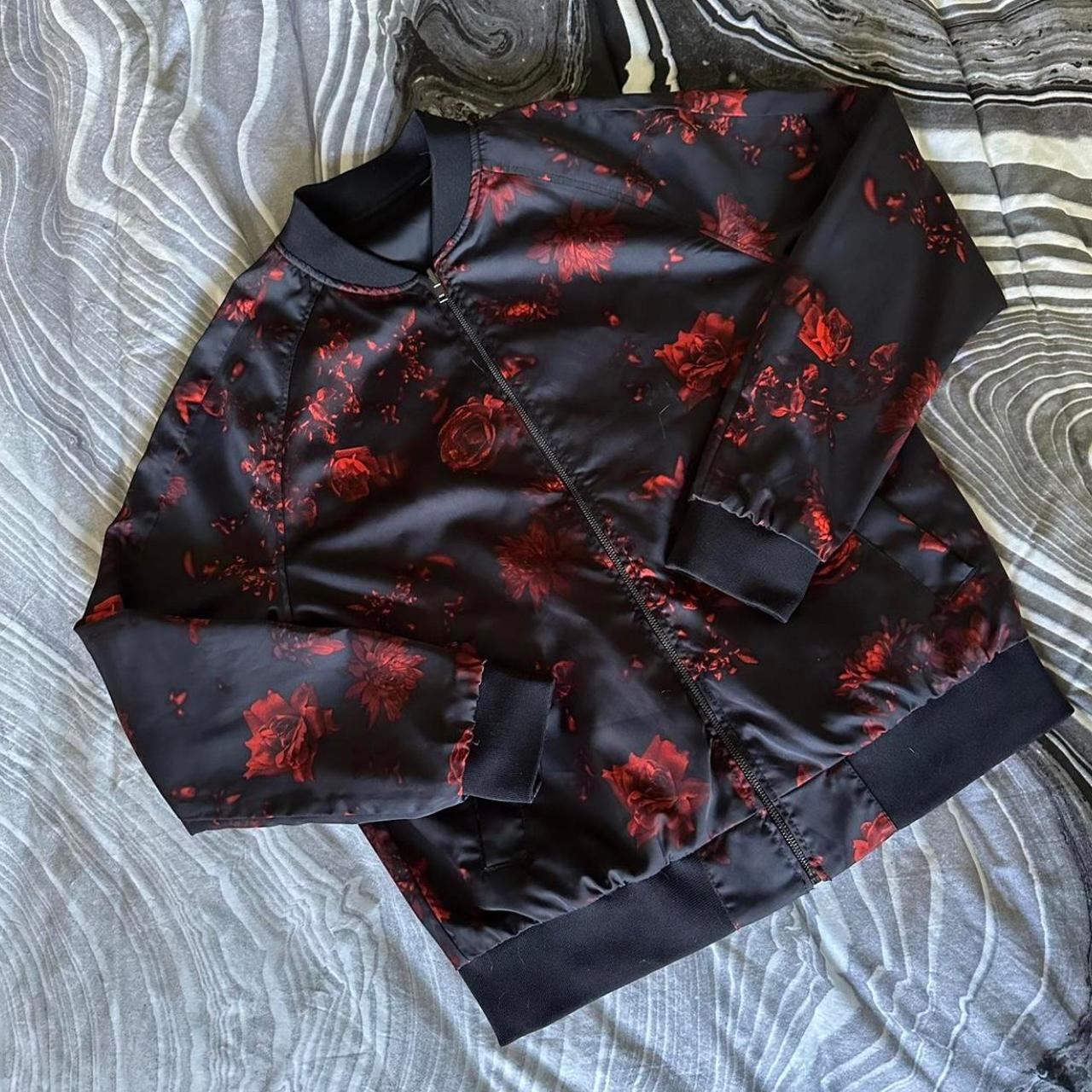 H&m men's floral bomber on sale jacket