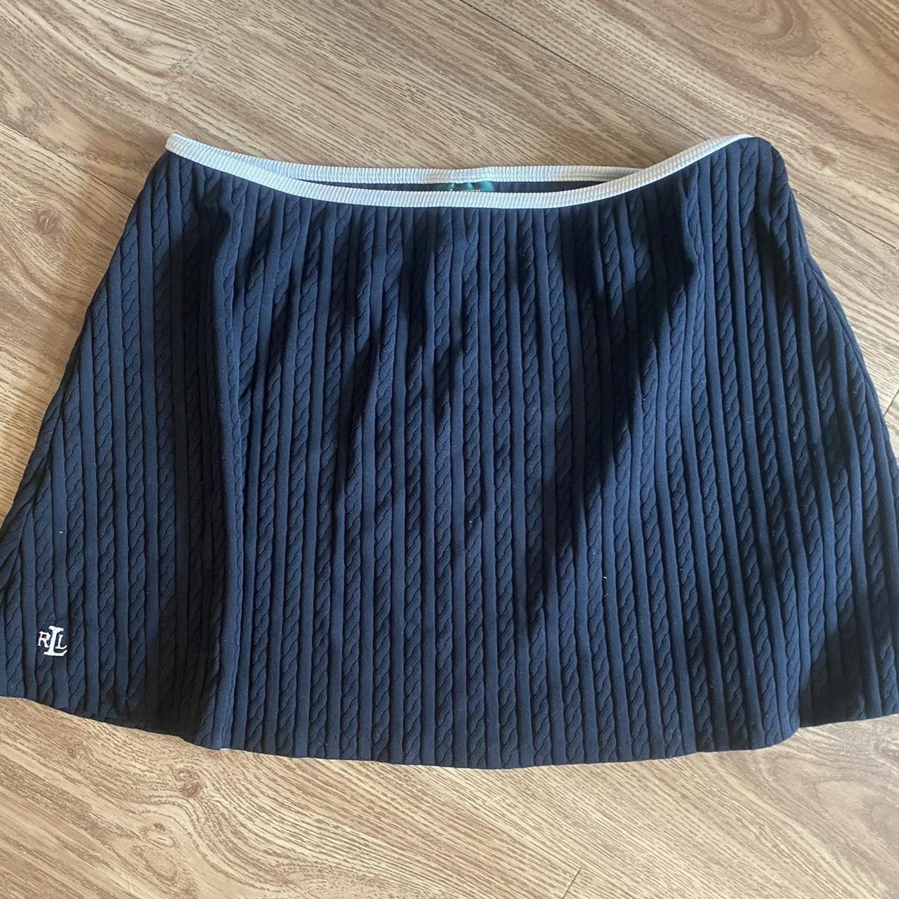 Navy Ralph Lauren Vintage Tennis Skirt cable knit... Depop