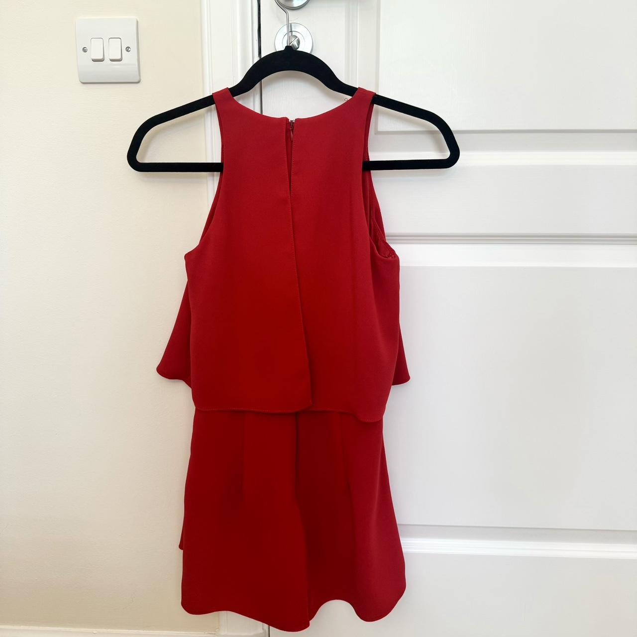 river island red playsuit size 6