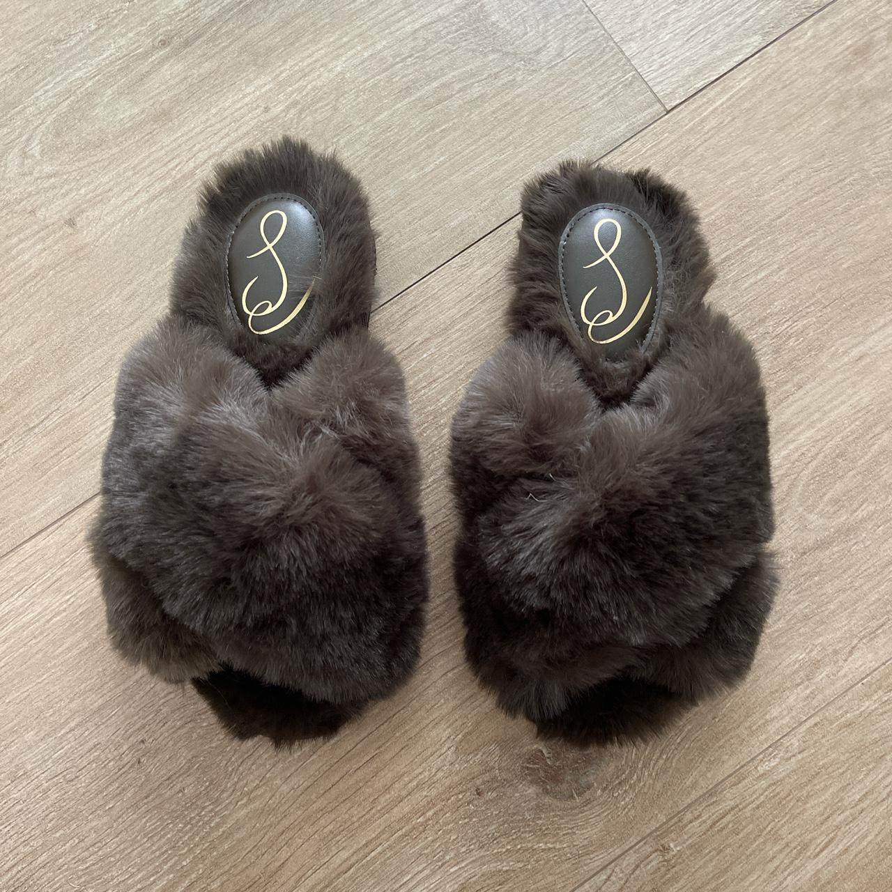 Sam Edelman Jeane Brown Faux Fur Slippers