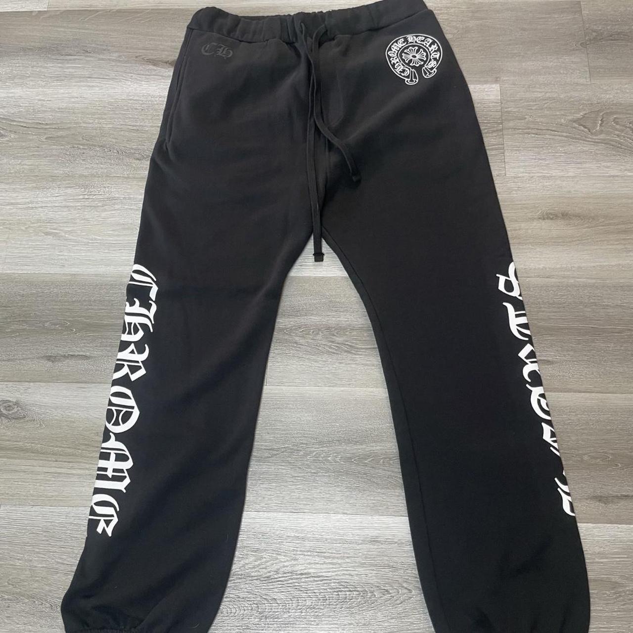 Chrome Hearts Men's Black Joggers-tracksuits | Depop