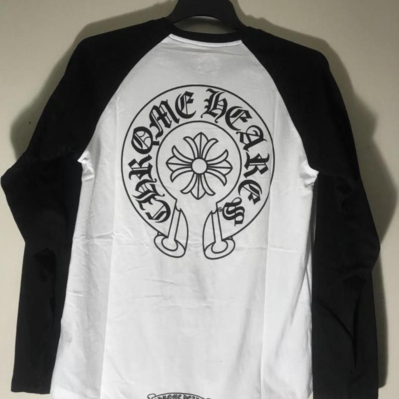 Chrome Hearts Men's White and Black Shirt | Depop