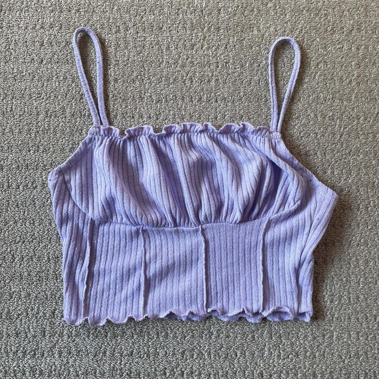 lavender purple cropped tank size US Small $4... - Depop