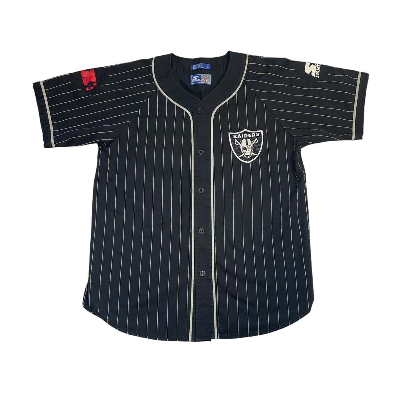 Vintage 90s Majestic offers NFL Raiders Baseball Jersey