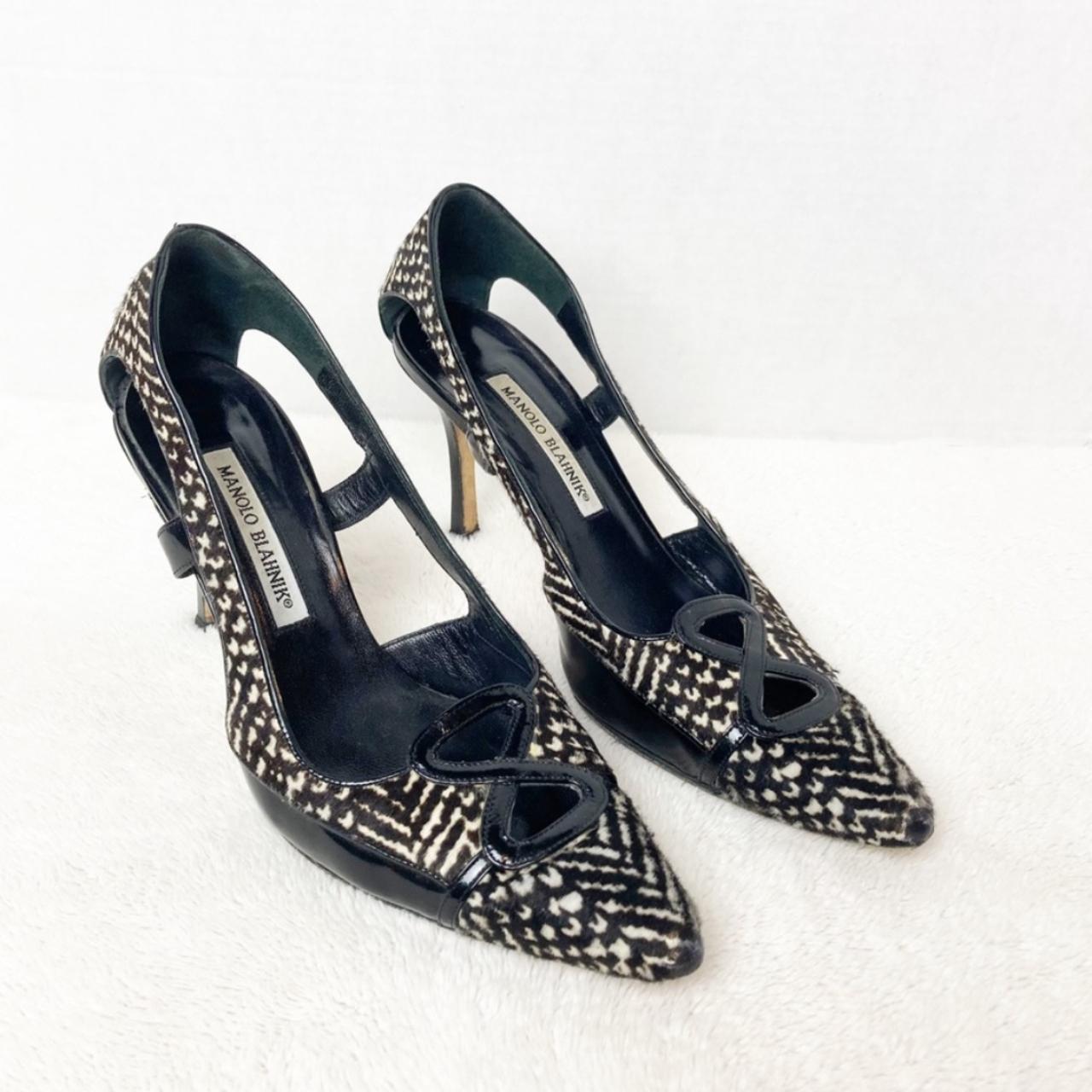 Manolo Blahnik Vintage Zebra Pointed-Toe Pumps