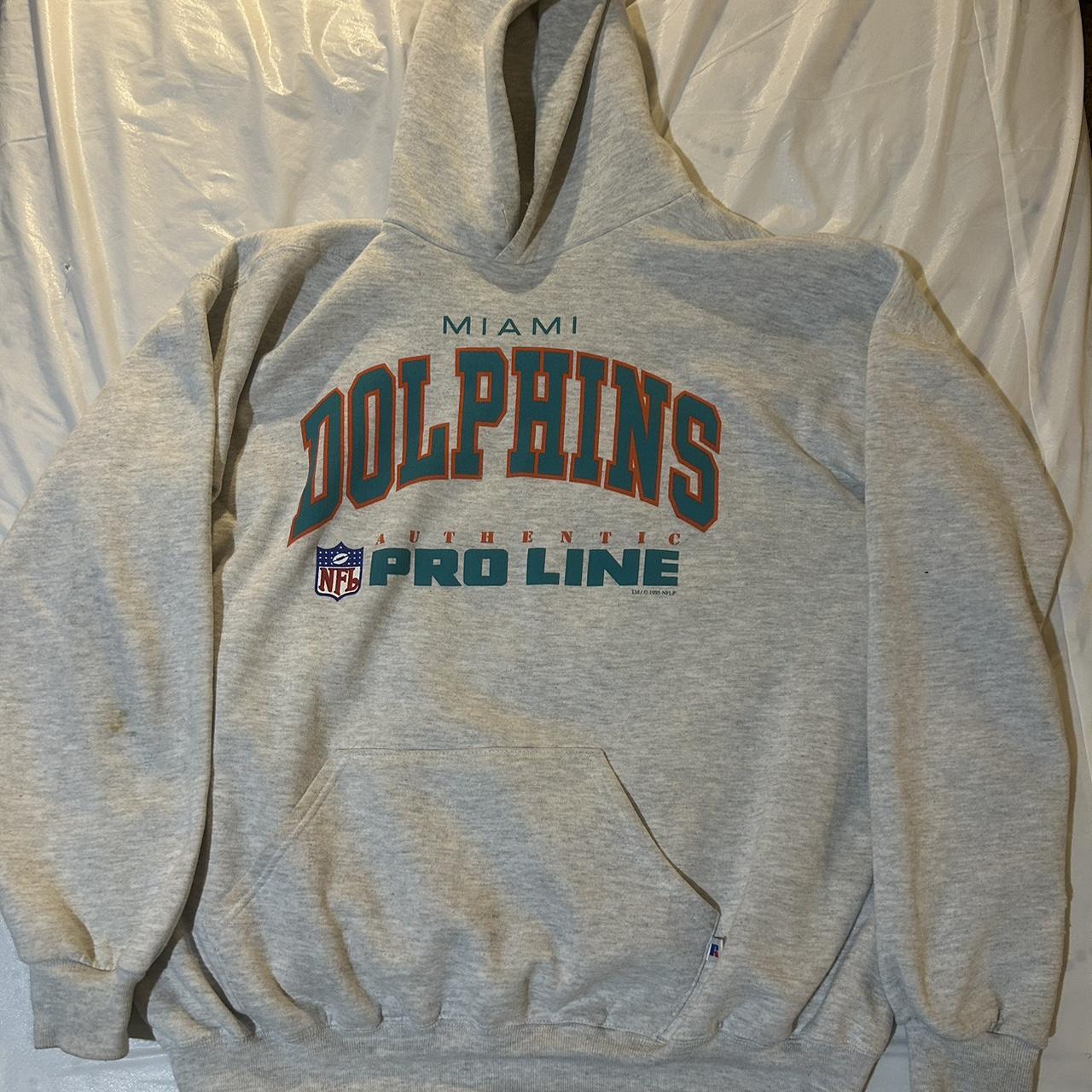 Vintage 1995 Miami Dolphins Sweatshirt Size - Depop