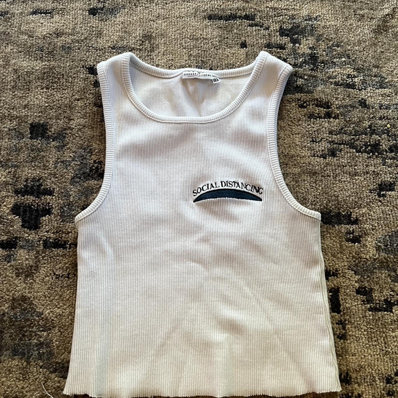 Sisters and seekers ribbed tank top UK size 6 fits... - Depop