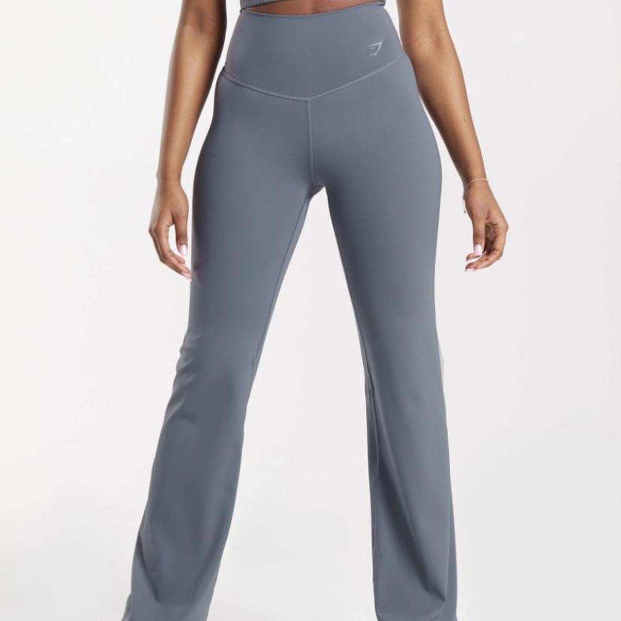 Gymshark flare leggings in evening blue size M Depop