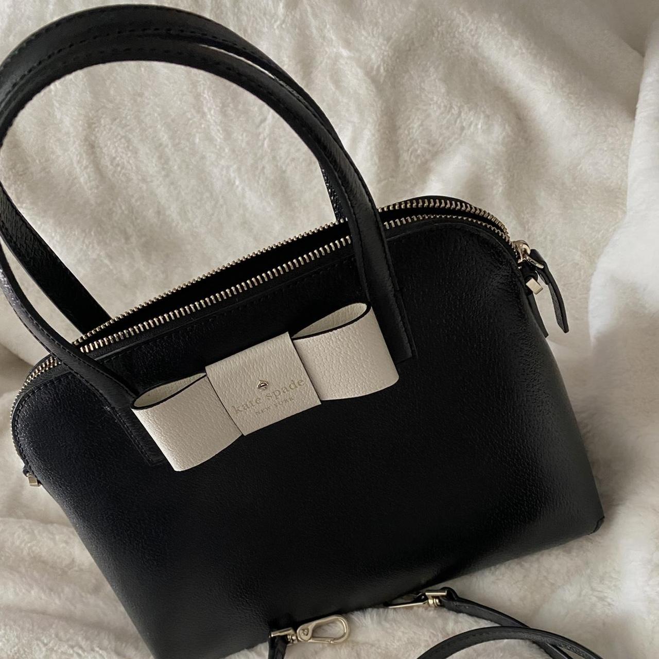 Kate Spade New York Women's Black and Cream Bag | Depop