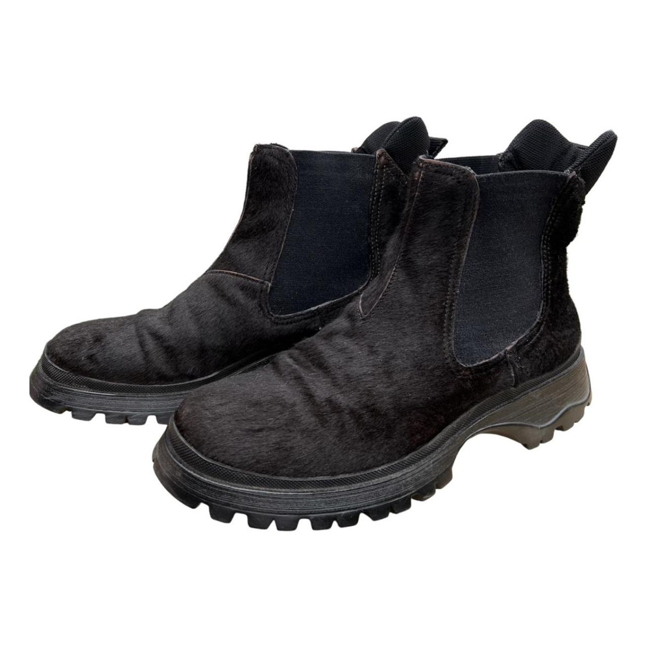 Mens calf hotsell hair boots