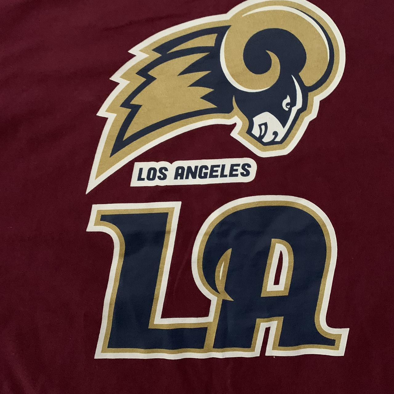 Vintage LA rams t-shirt with stains on the left - Depop