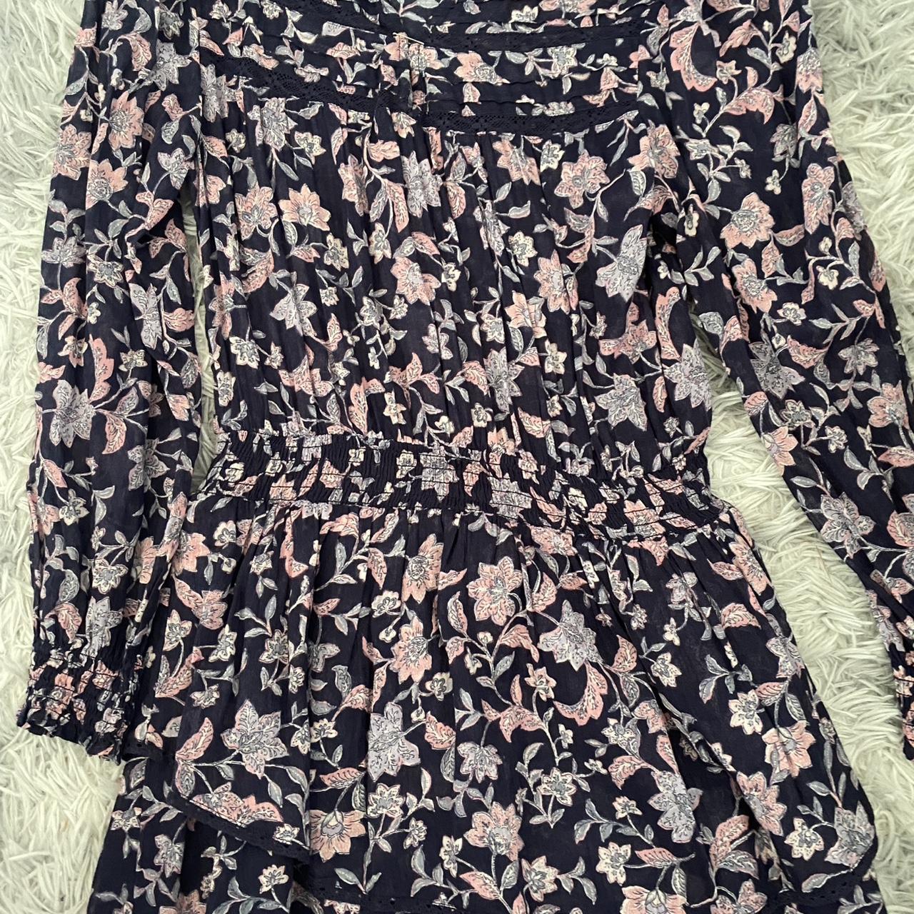 Mango Women's Dress - Purple/Pink - 2 – MANGO fairycore purple floral dress with lace …