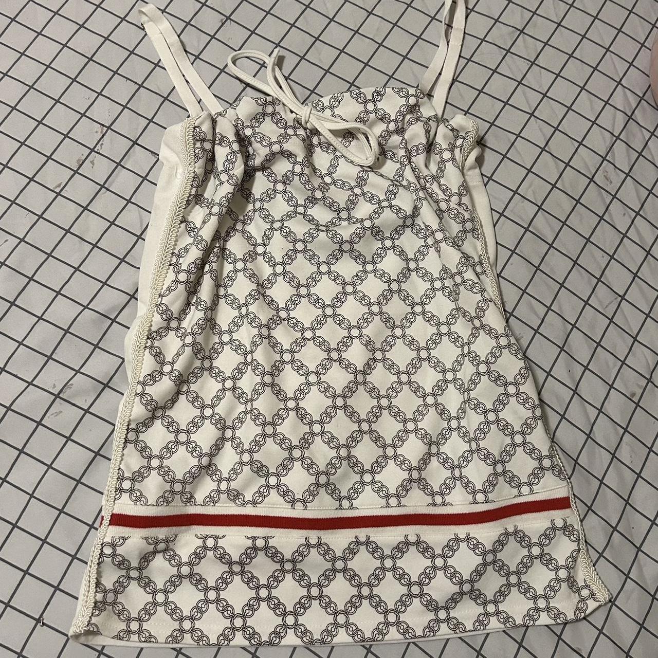 Source Unknown Women's Crop top - White/Multi - M… - image 1