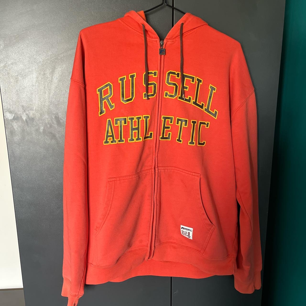 Russell shop orange hoodie