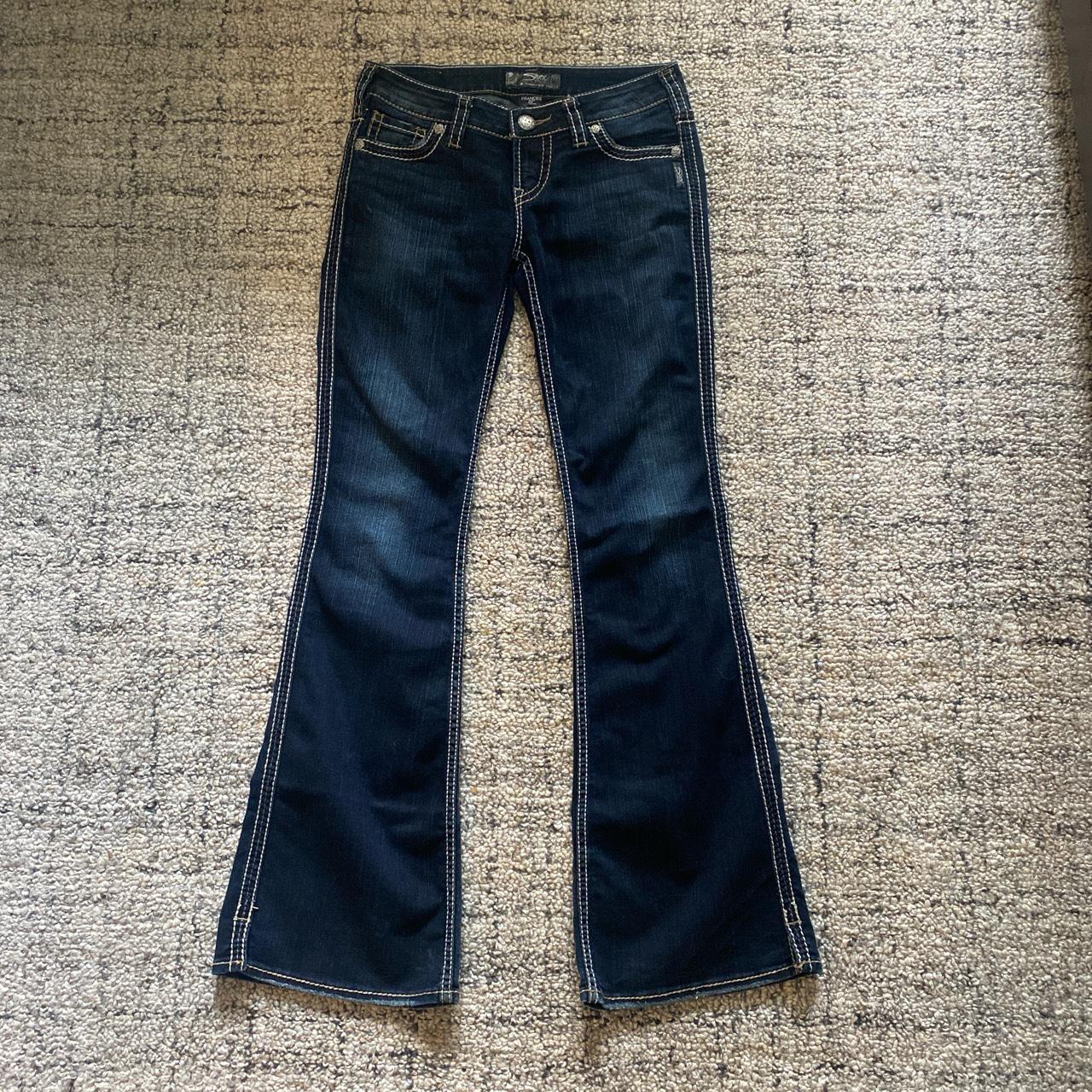low rise flare y2k jeans near perfect condition... - Depop