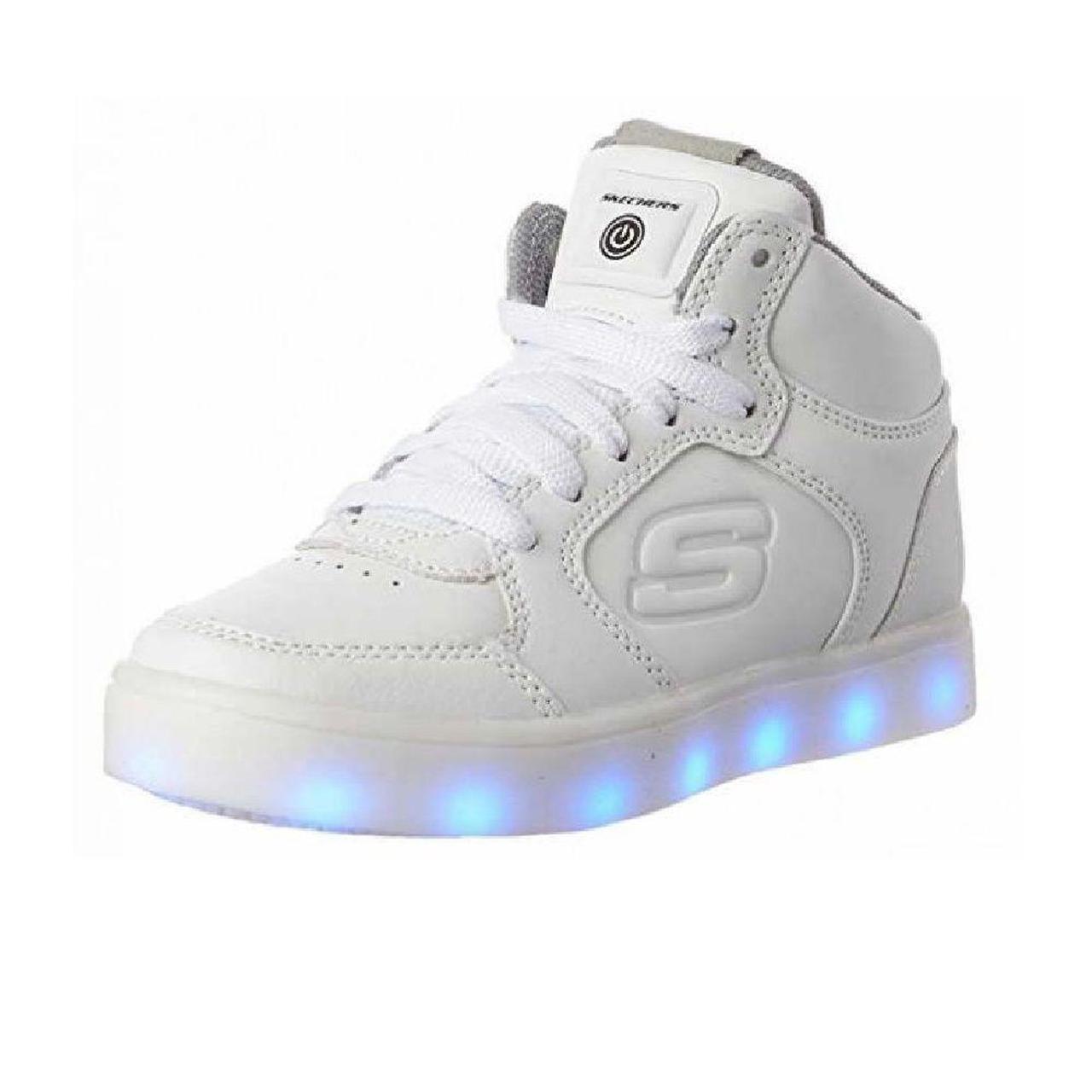 White Skechers Energy Lights Hightop Sneakers BRAND Depop