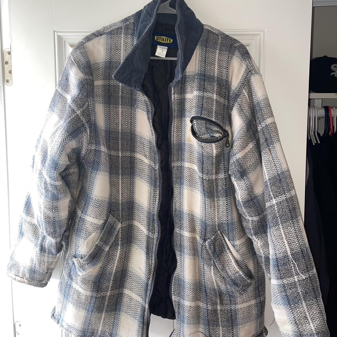 Utility Men's Blue and Silver Jacket