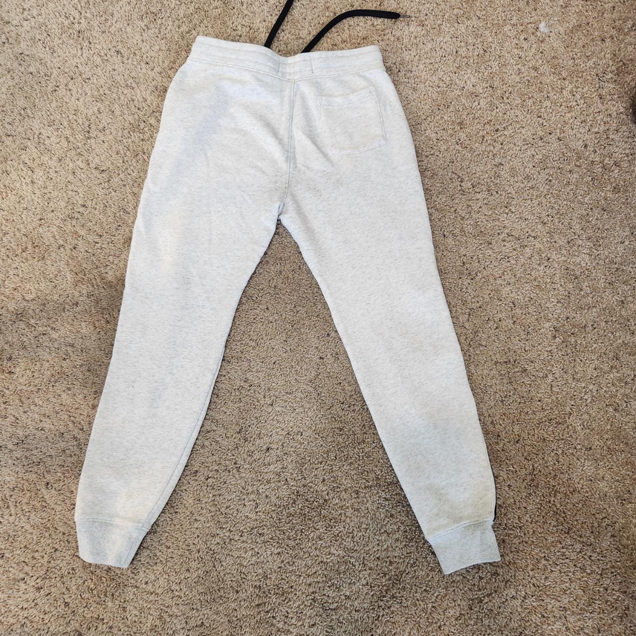 Hollister Co. Men's Grey and White Joggers-tracksuits | Depop