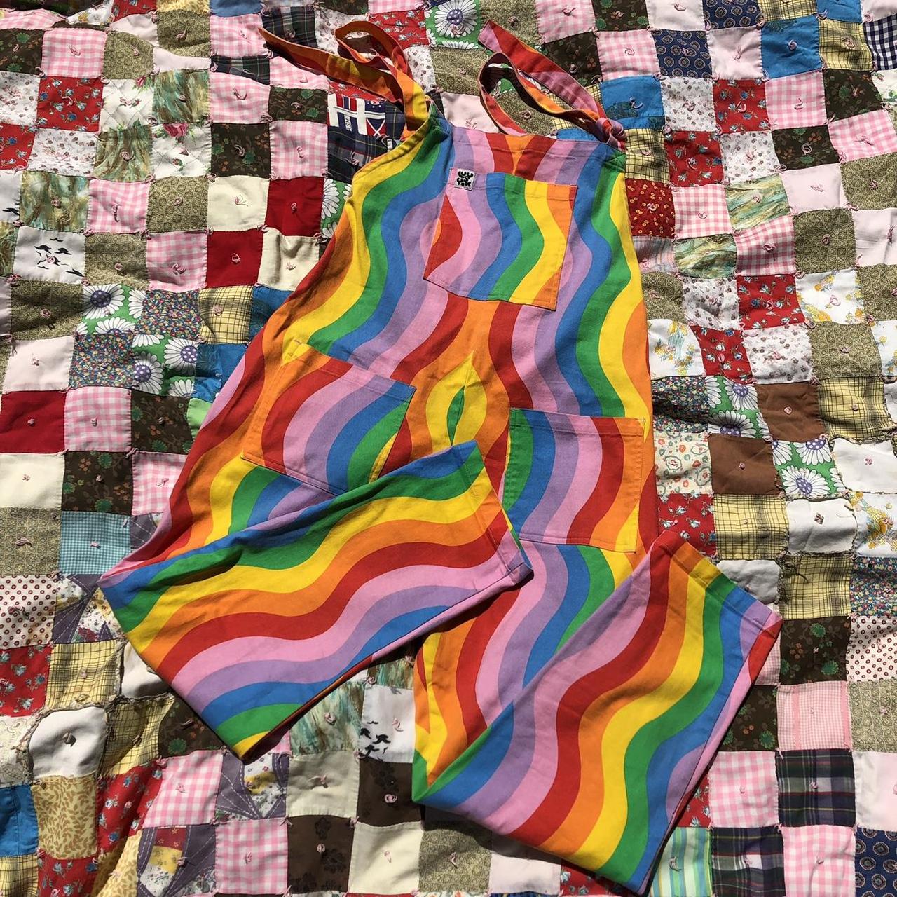 Lucy and Yak Women's Multi Dungareesoveralls Depop