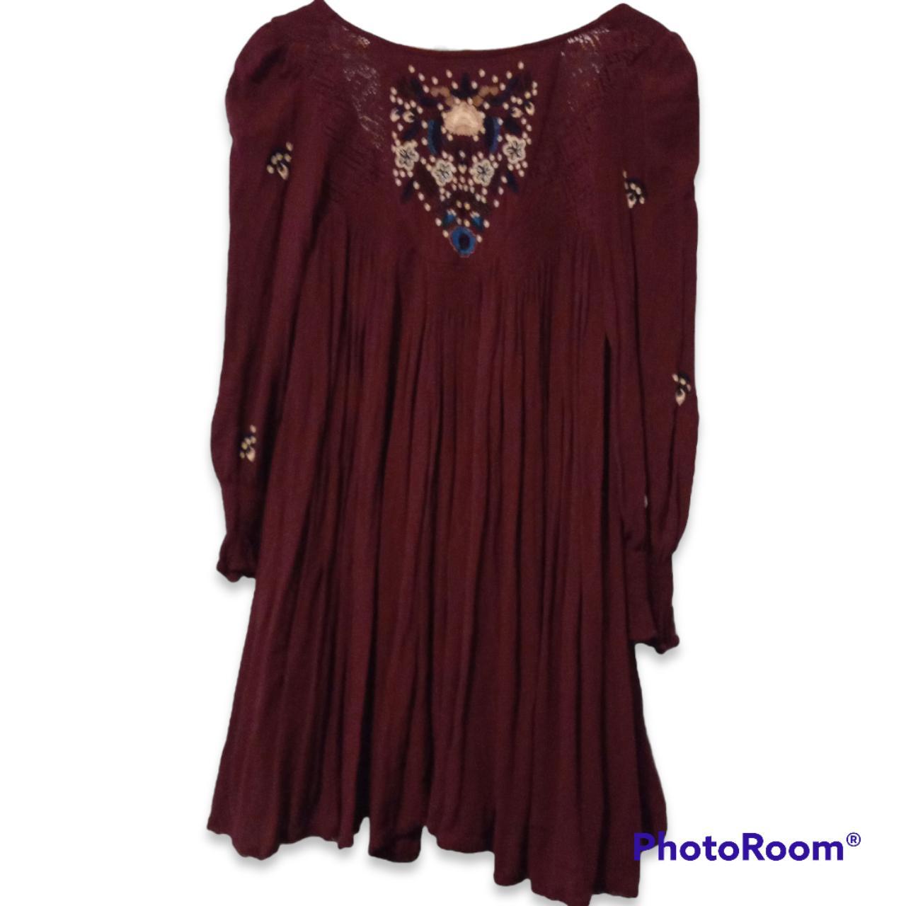 Free People Mohave L S Babydoll Dress X Small Depop