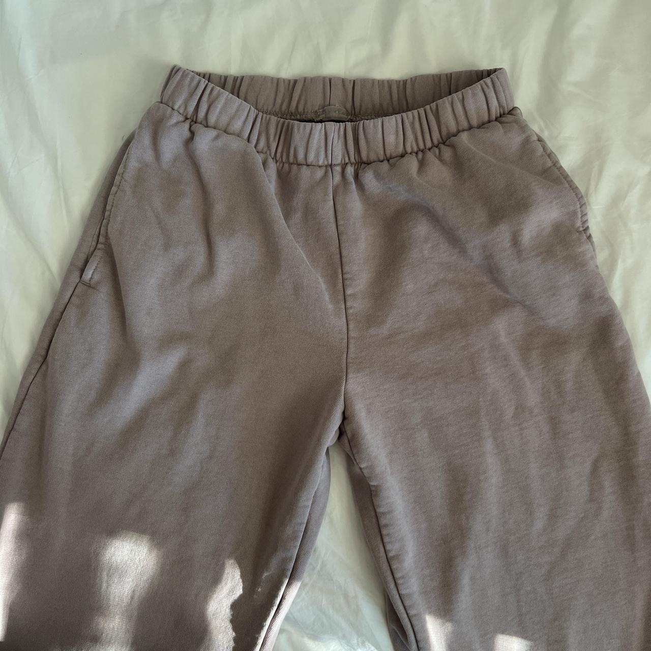 Brandy Melville sweatpants charcoal grey / nude... - Depop