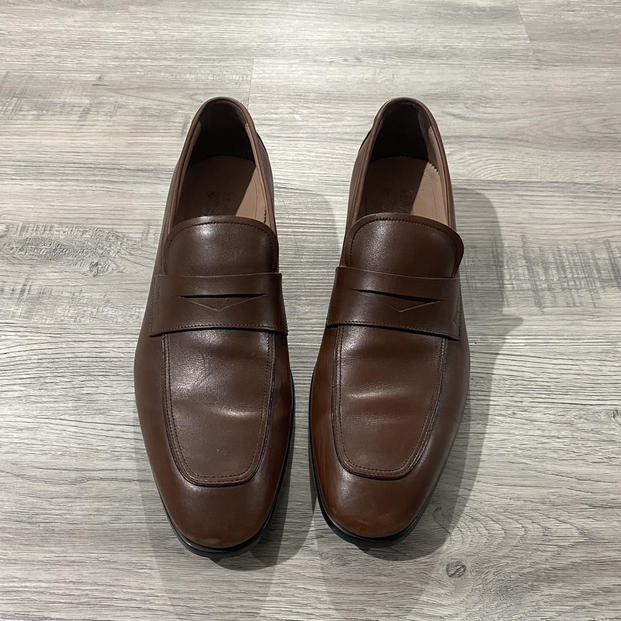 Salvatore Ferragamo brown loafers size 11 - Depop