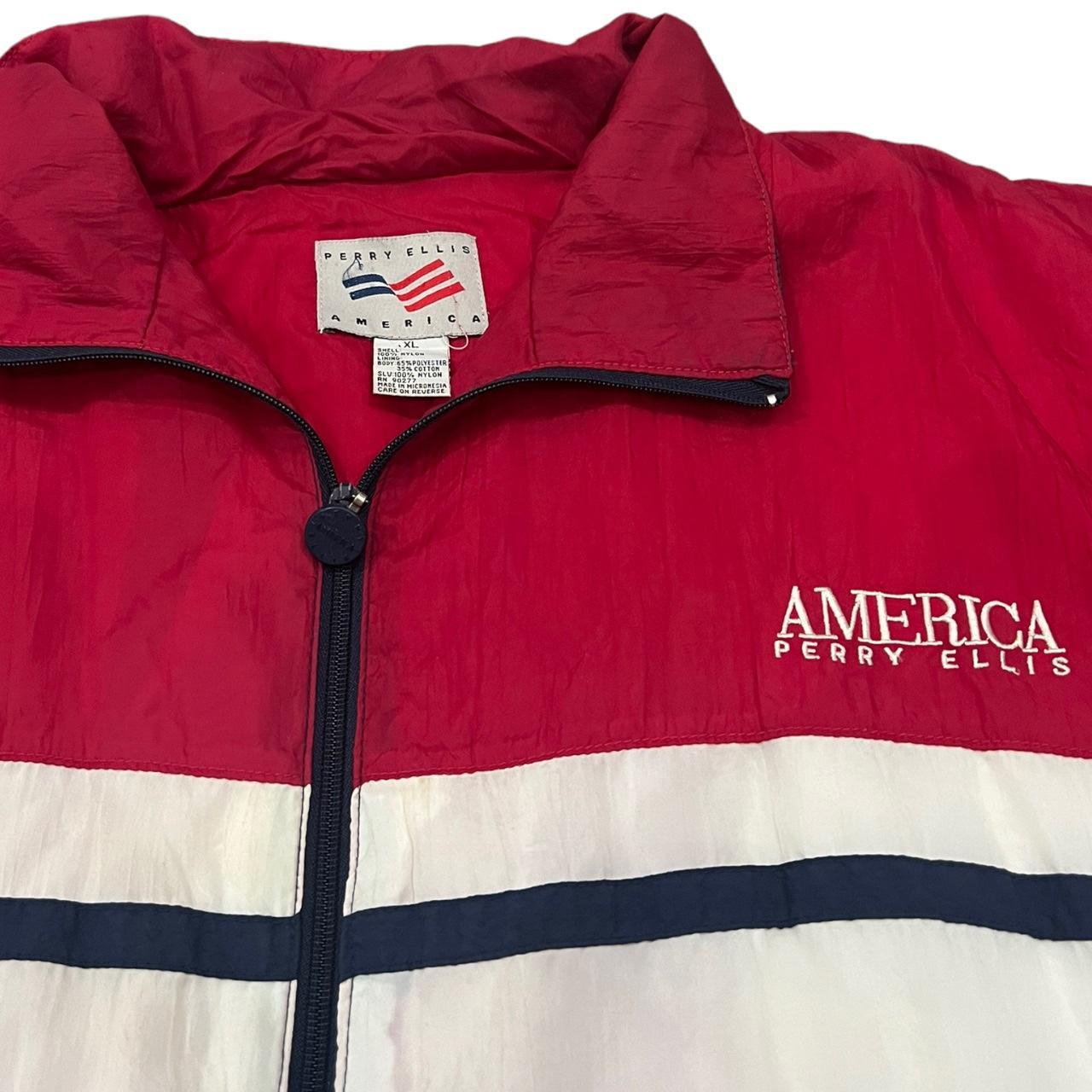 Vintage 90s Perry Ellis America Windbreaker Size: XL | Depop