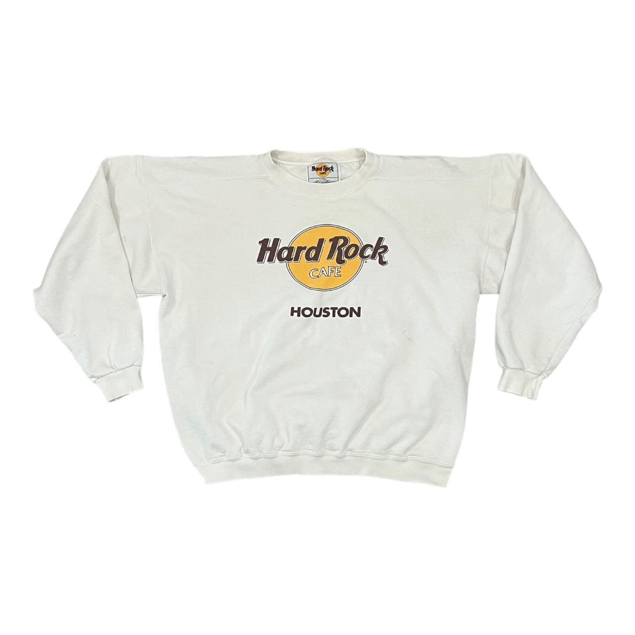 Vintage 90s Hard Rock Cafe Houston crewneck Size:... - Depop