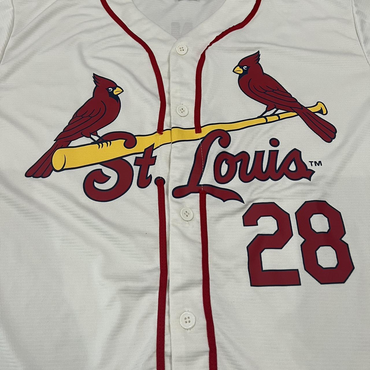 Vintage St. Louis Cardinals Baseball White Jersey - Depop