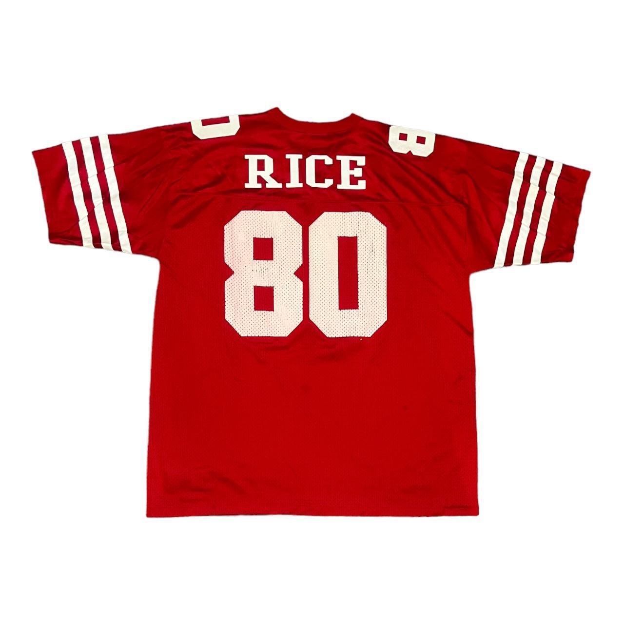 JERRY RICE SAN FRANCISCO 49ERS VINTAGE 1990'S LOGO ATHLETIC JERSEY