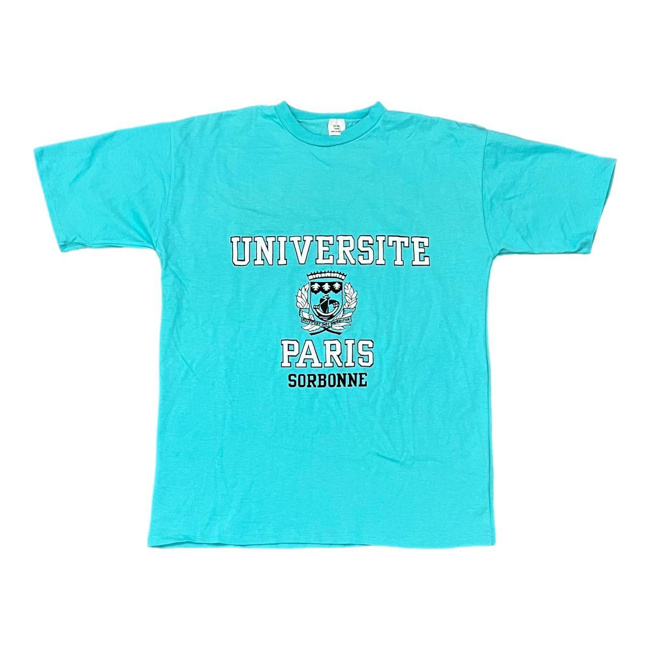 Vintage 80s Universite Paris Sorbonne T Shirt Size