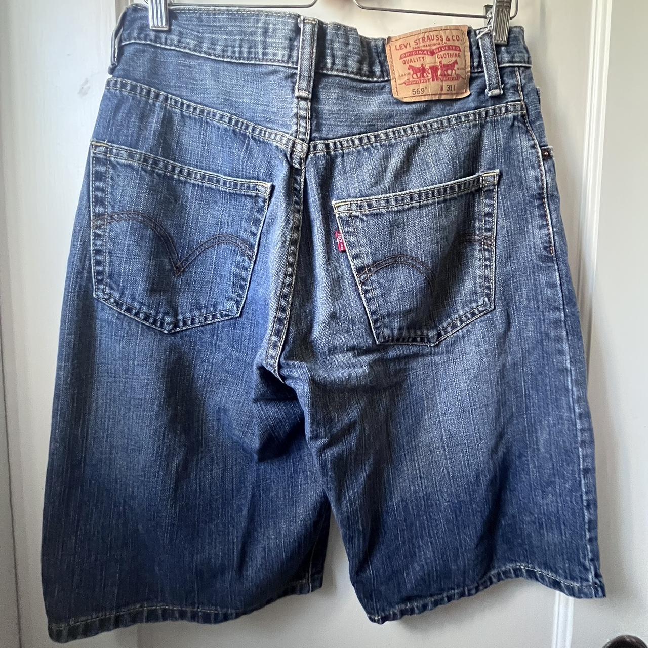 Baggy medium wash Levi’s! JORTS Jean shorts! Very... - Depop