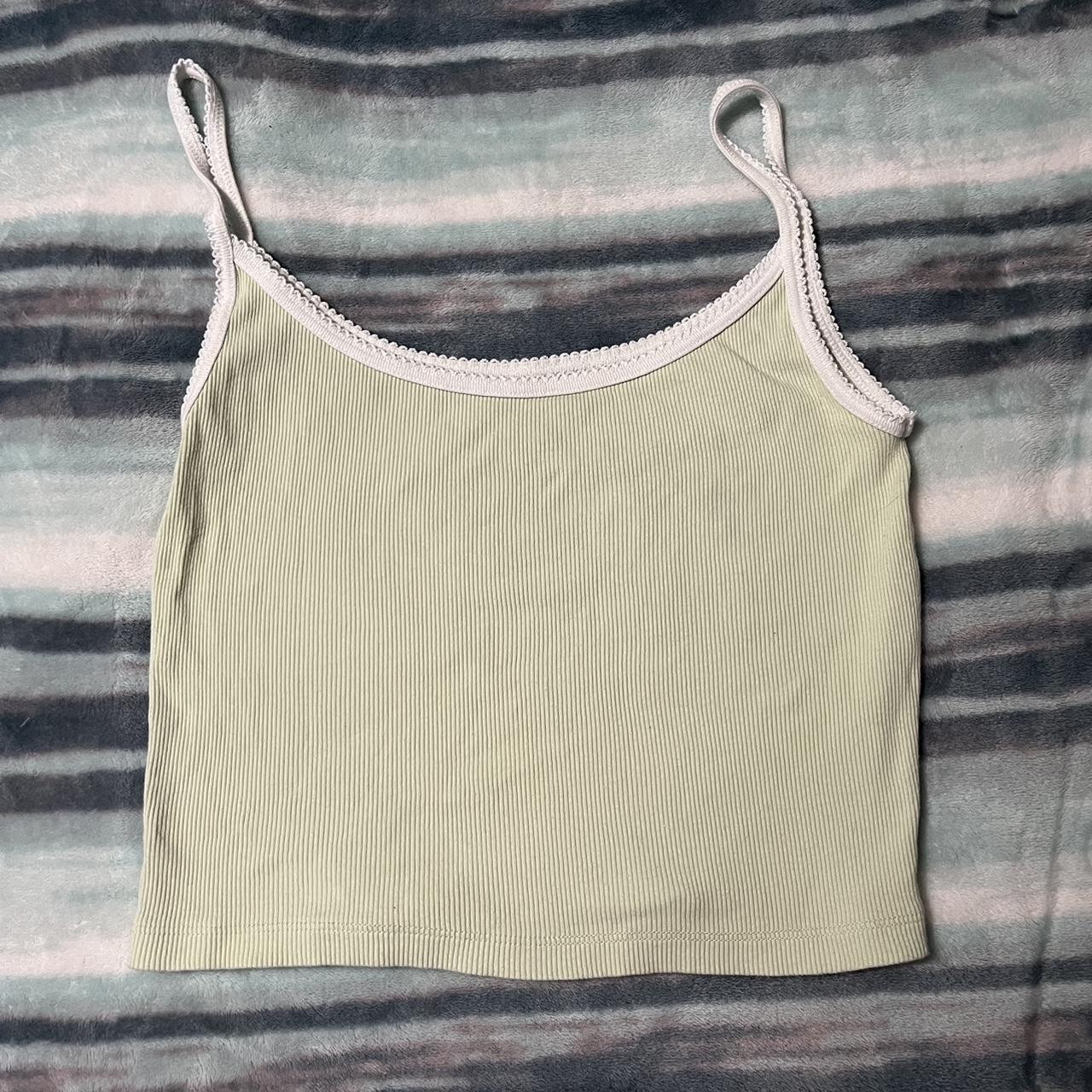 Brandy Melville Women's Green Vests-tanks-camis | Depop