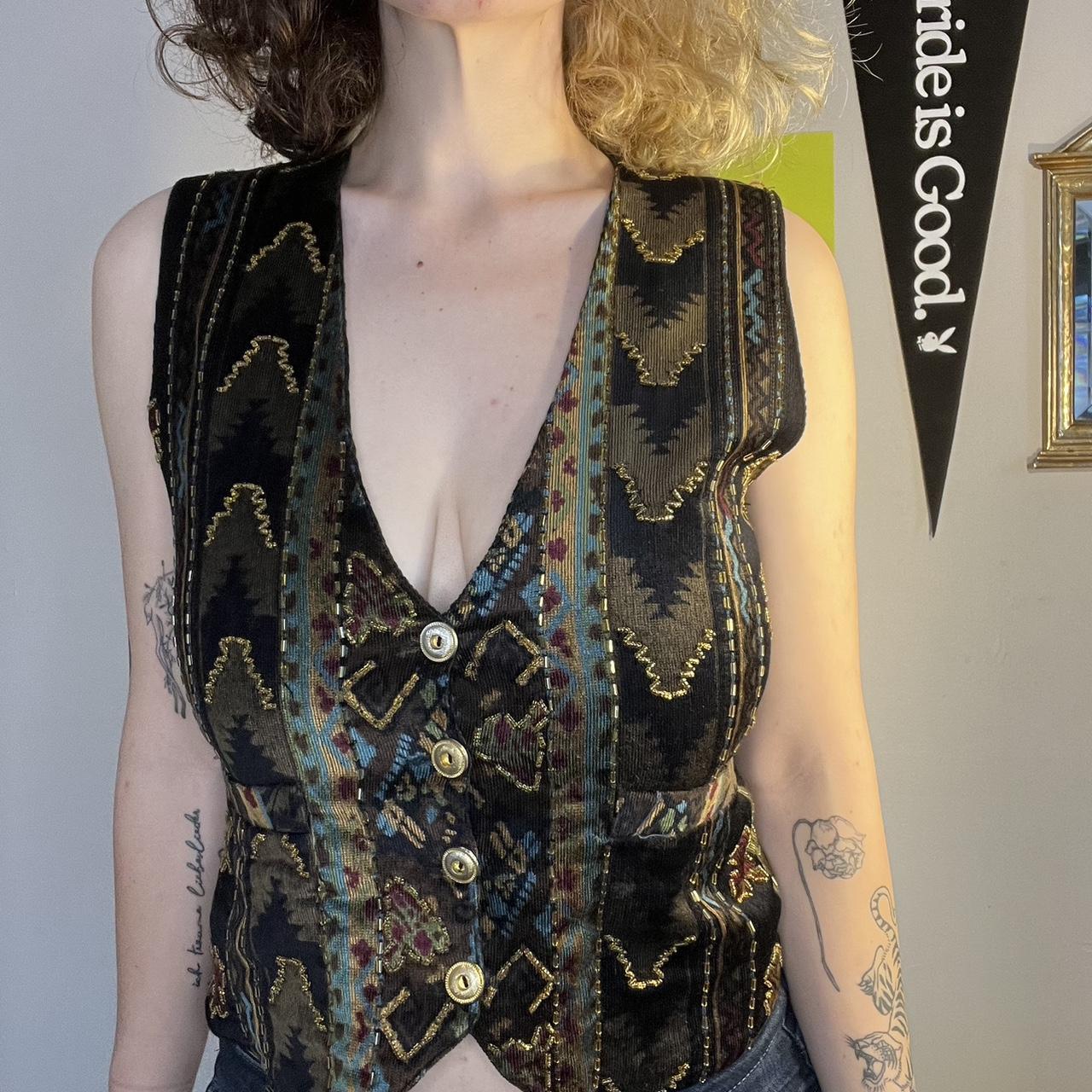 Vintage Beaded Vest Super detailed and... Depop
