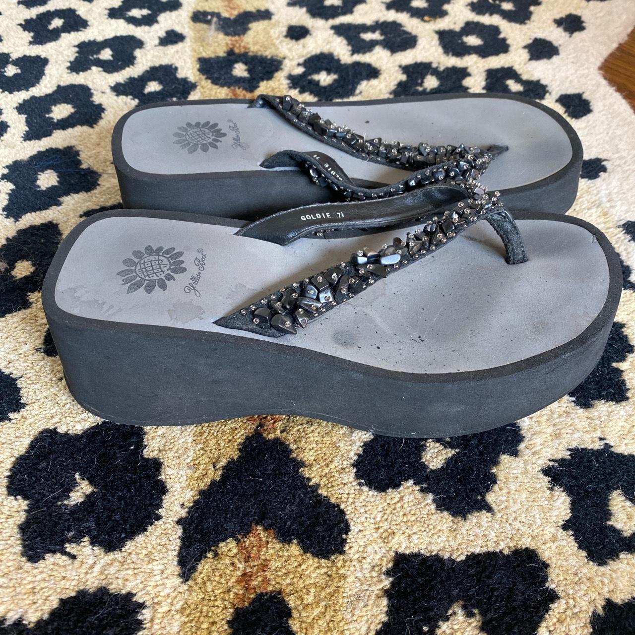 Yellow Box Flip Flop Platforms Size 7.5 Loved these... Depop