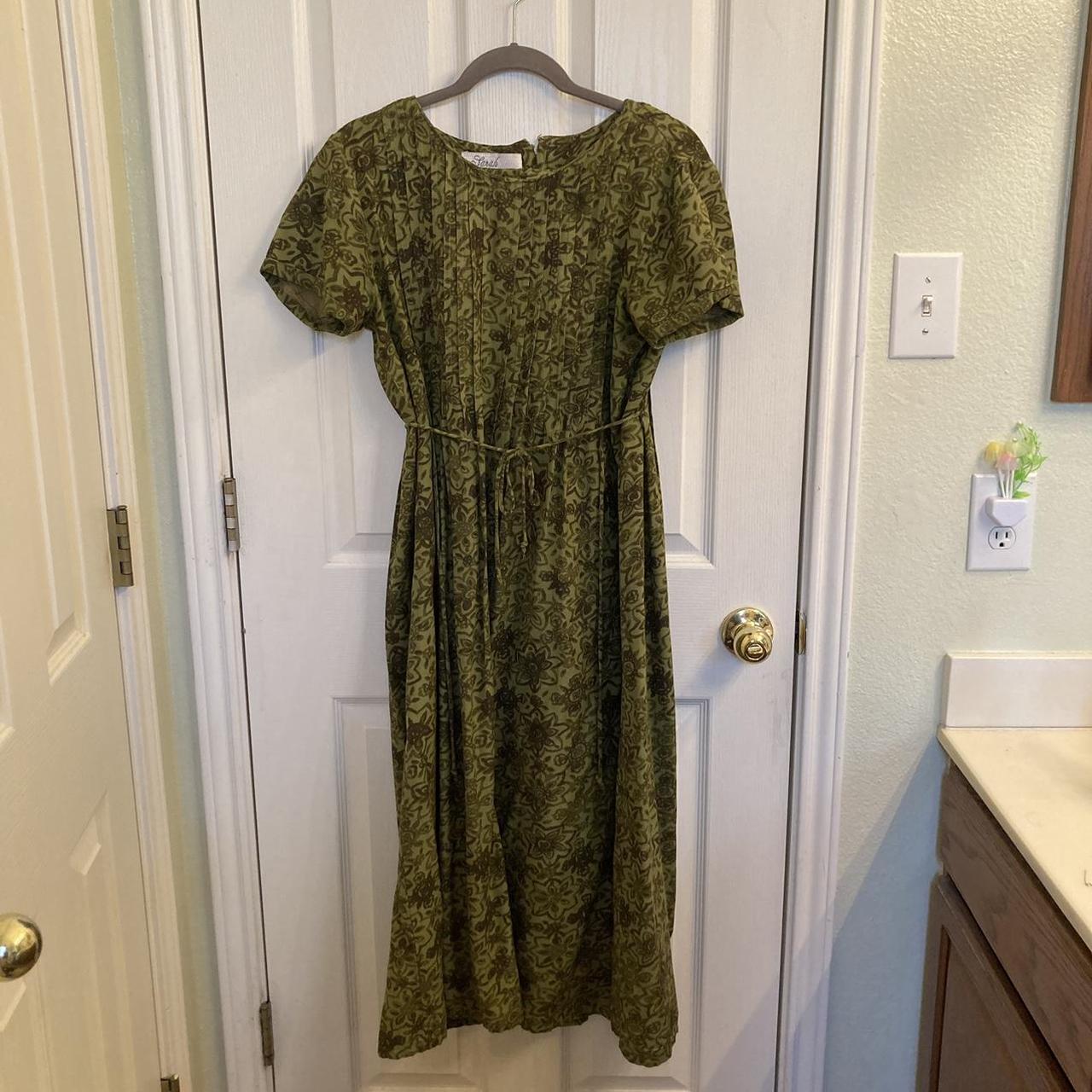 Women's Green and Brown Dress | Depop