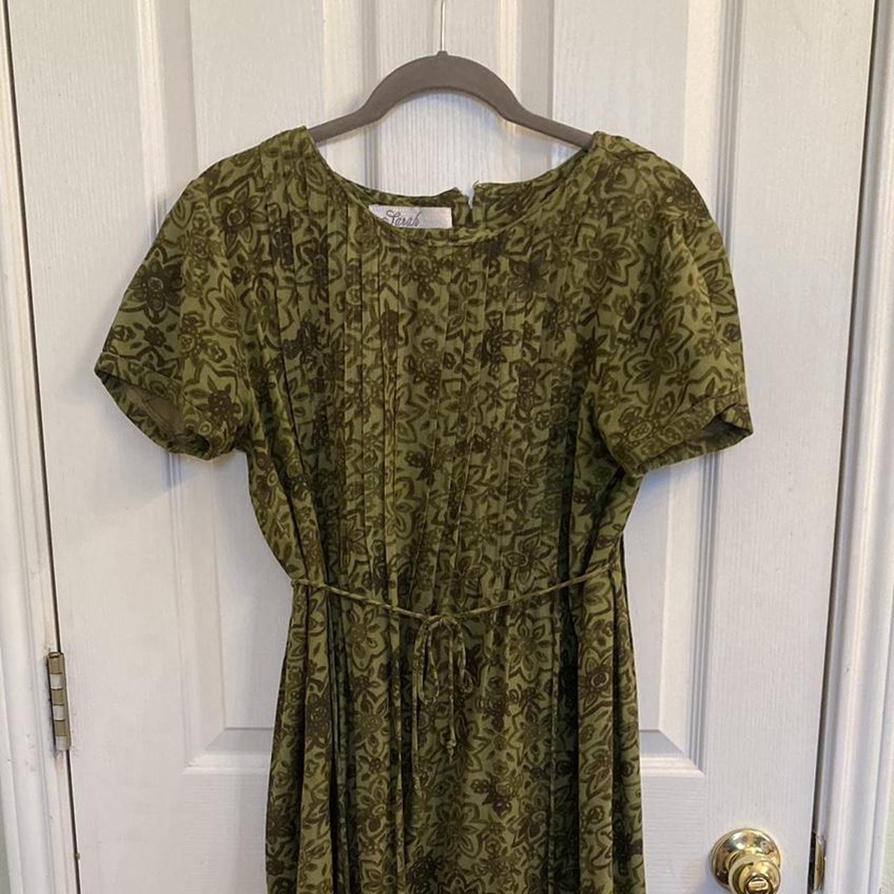 Women's Green and Brown Dress | Depop