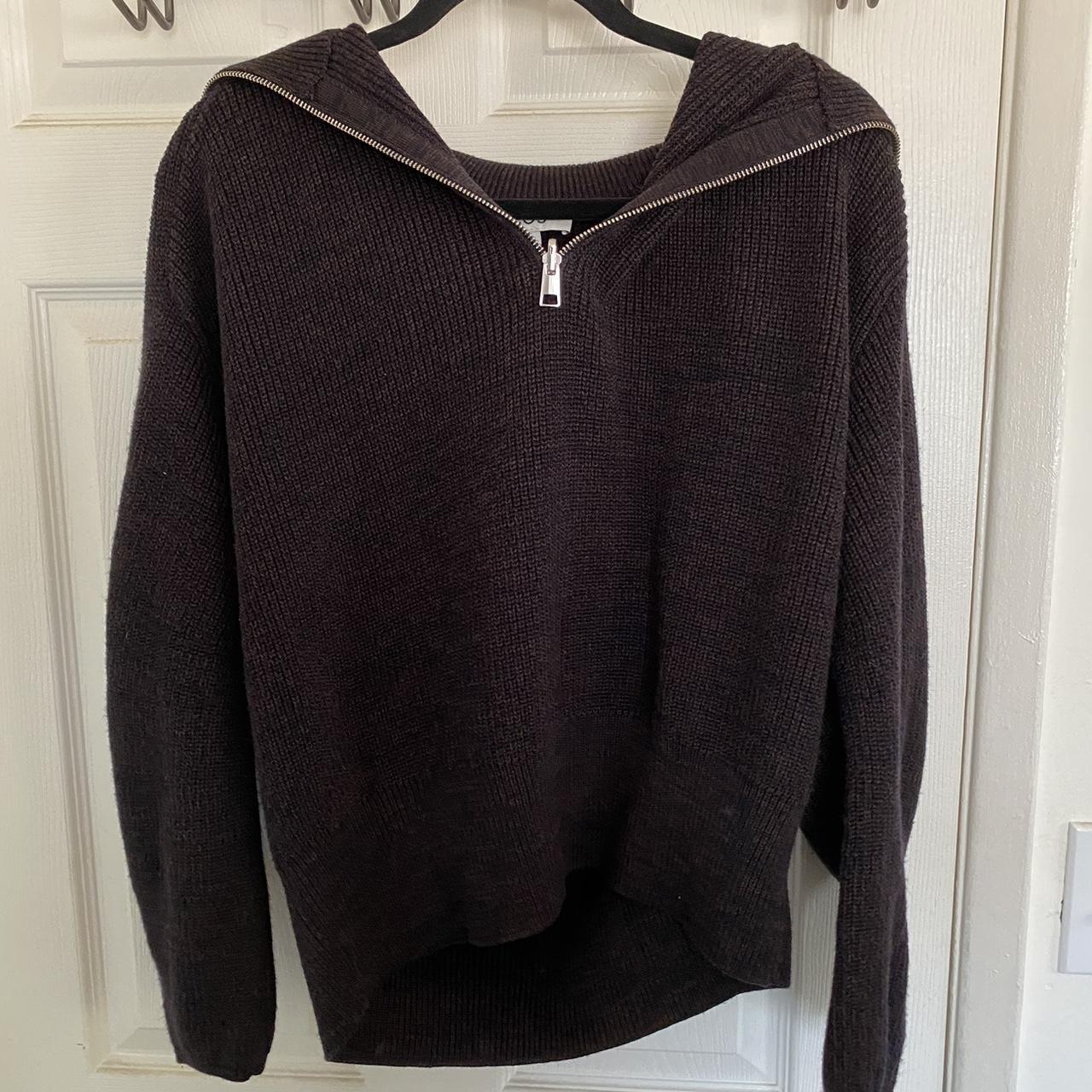 Cos Wool & Cotton Half-zip Sweater | Depop Cos Wool & Cotton Half-zip Sweater | Depop