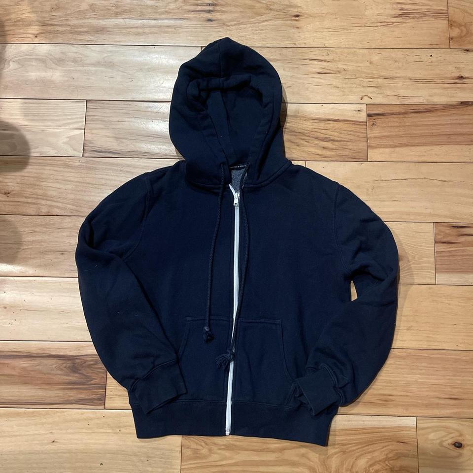 brandy Melville black zip up hoodie got a bit of - Depop