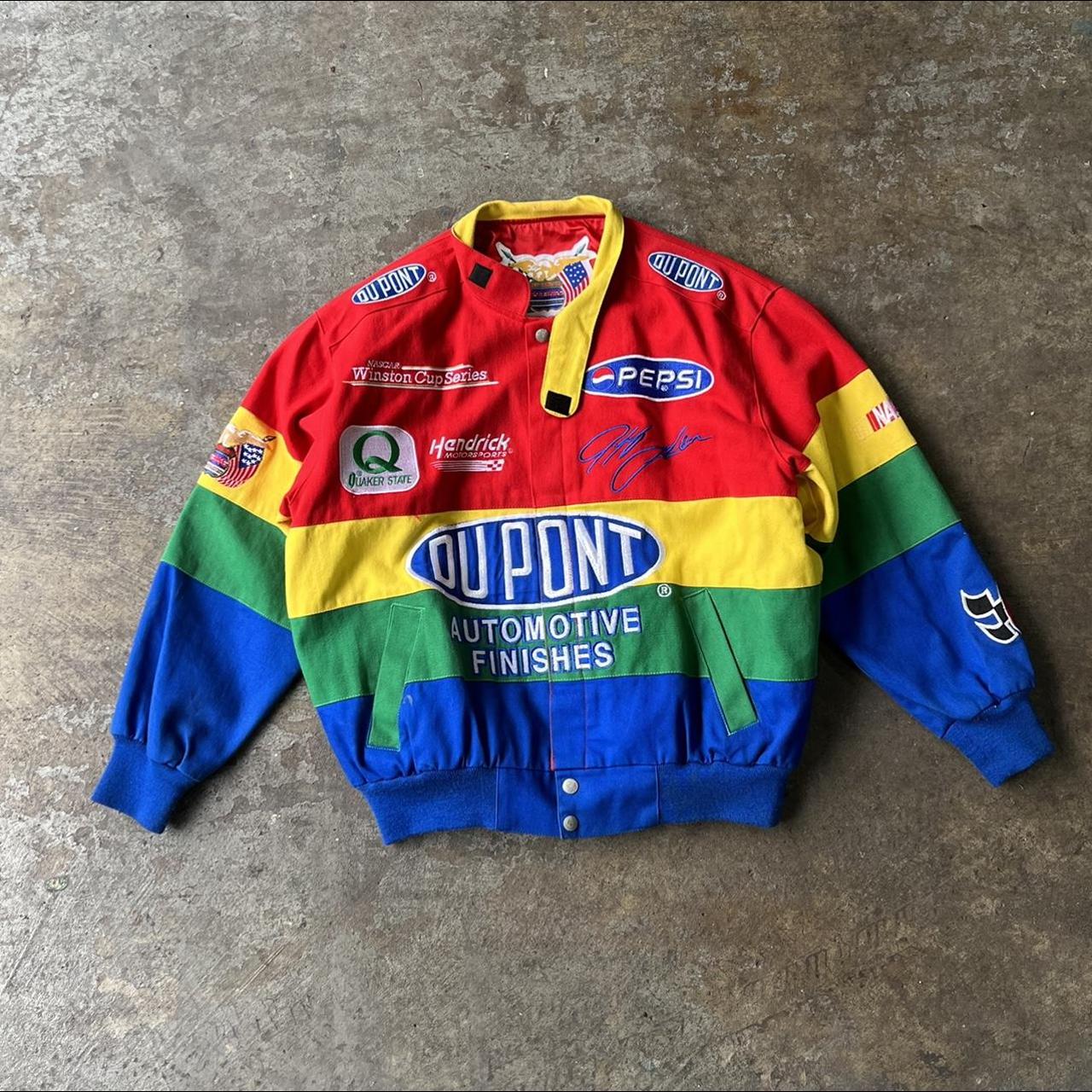 Vintage Racing Jacket. Beautiful Colors and look.... - Depop