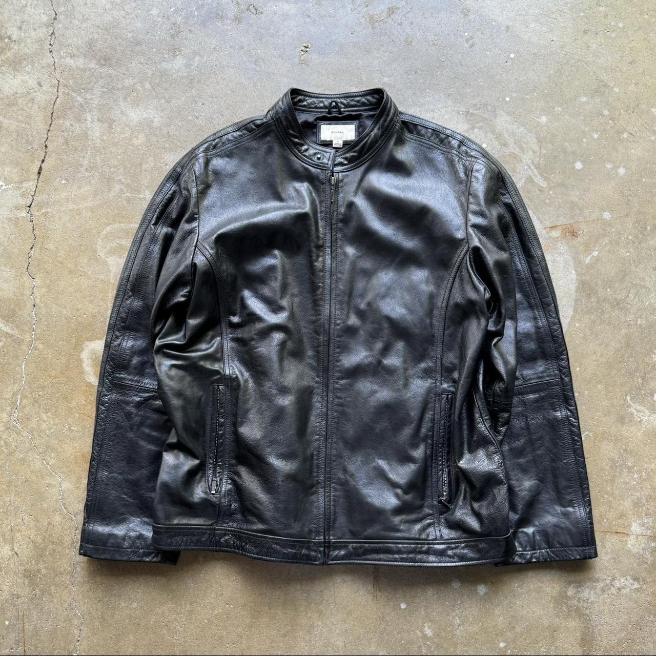 Vintage Leather Jacket. Really nice look and style.... - Depop