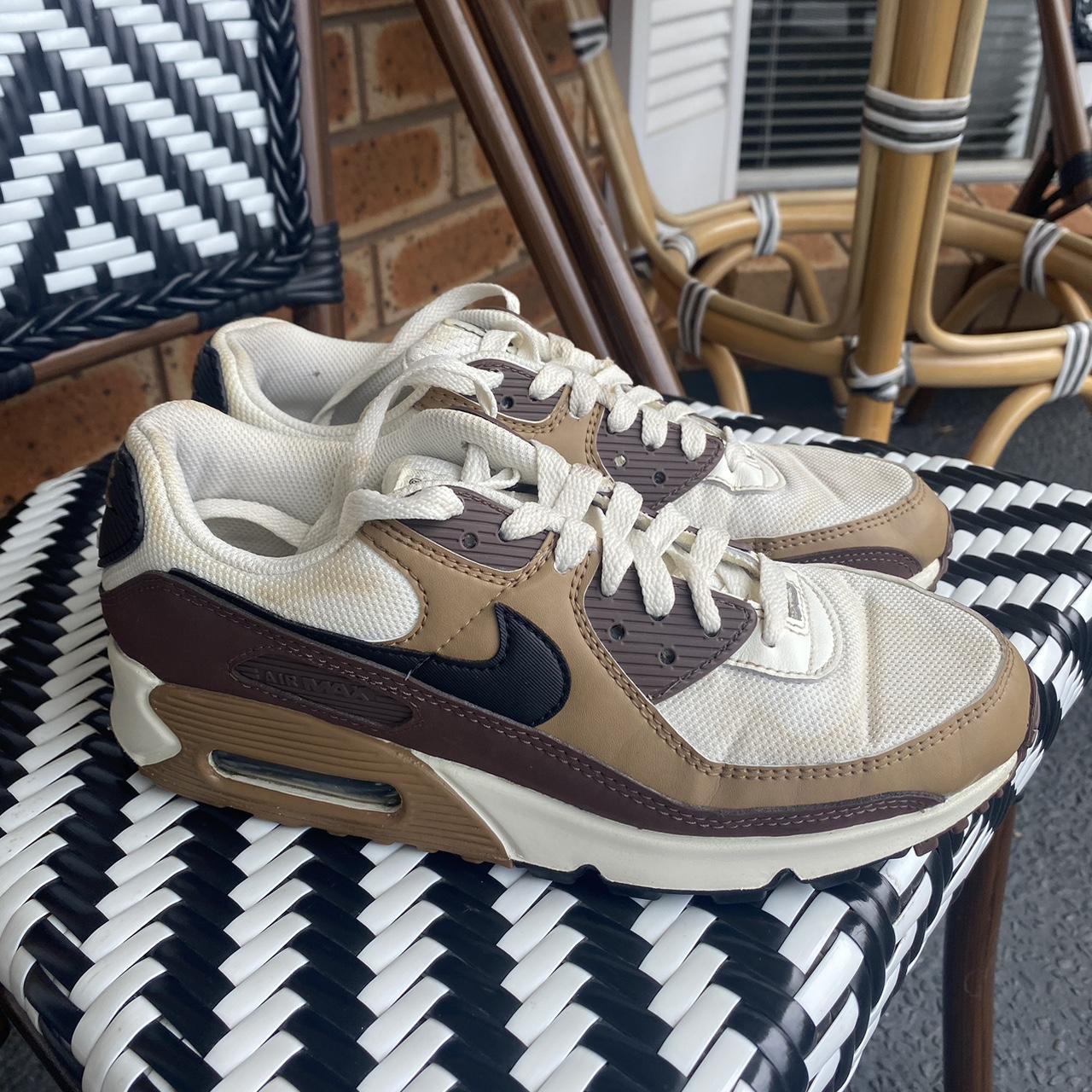 nike air maxs, brown colour way, unisex - Depop