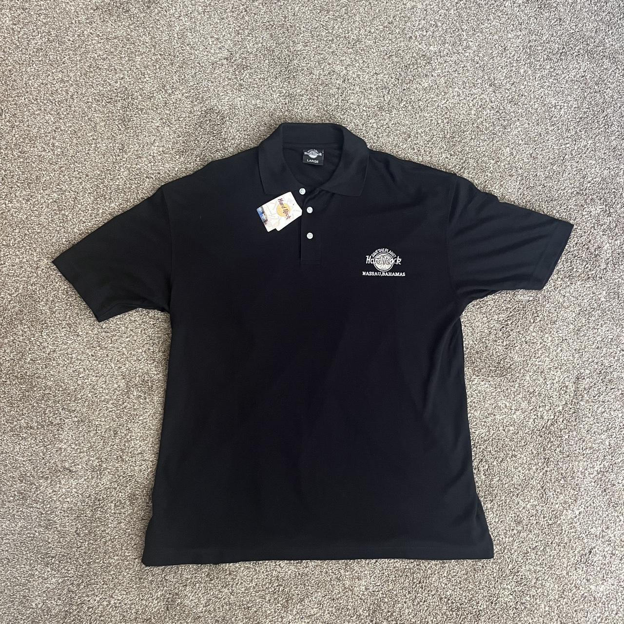 Black Hard Rock Cafe Polo Shirt Nassau, Bahamas... - Depop