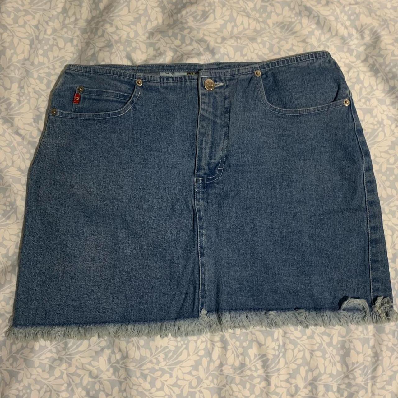 Mudd Jeans denim skirt -SIZE UNKNOWN ——,