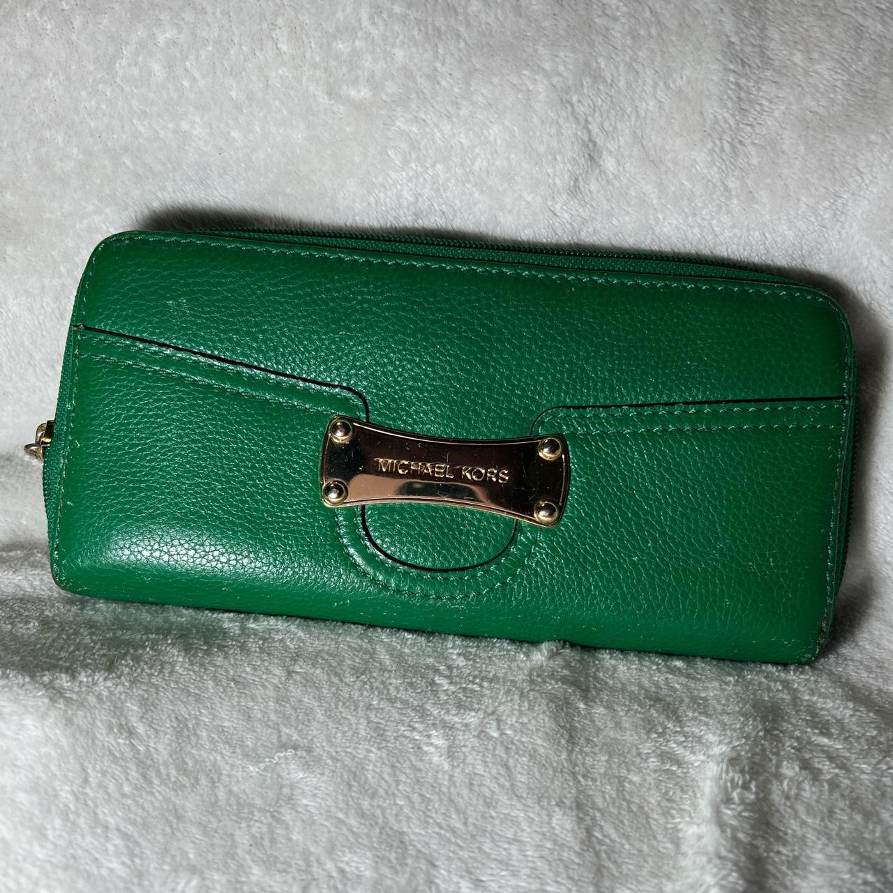 Michael Kors Women's Green Wallet-purses | Depop